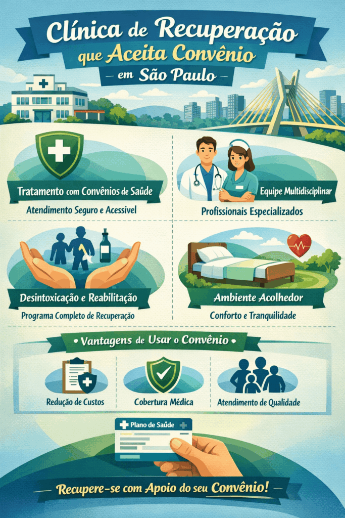 Infográfico sobre clínica de recuperação que aceita convênio em São Paulo