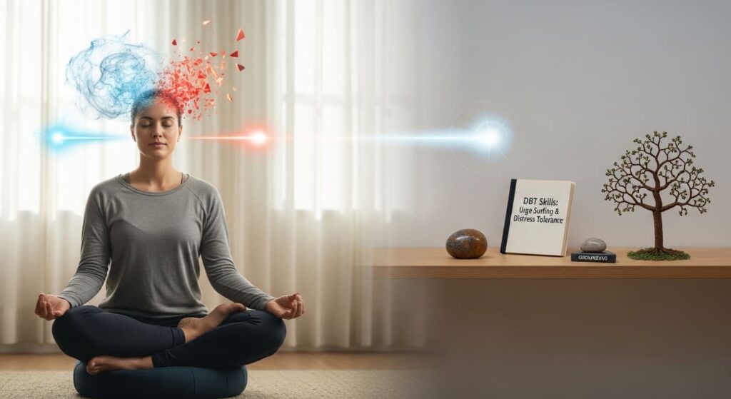 paciente aprendendo técnicas de controle emocional na terapia