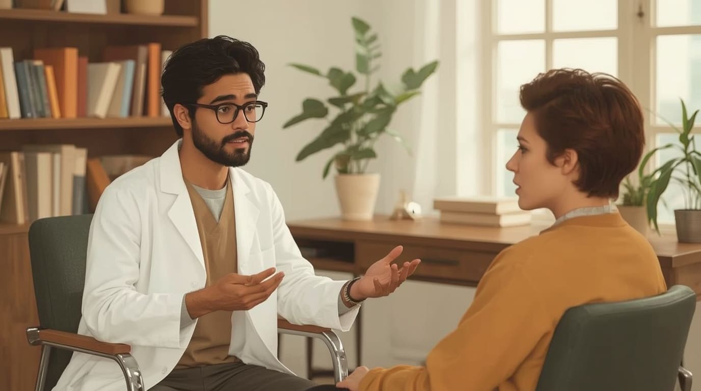 esposa conversando com marido alcoólico
